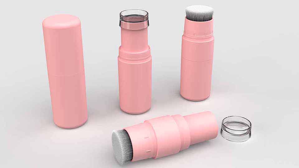 Σωληνάριο ραβδί πούδρας με κεφαλή βούρτσας Σωληνάριο ραβδί πούδρας με κεφαλή βούρτσας